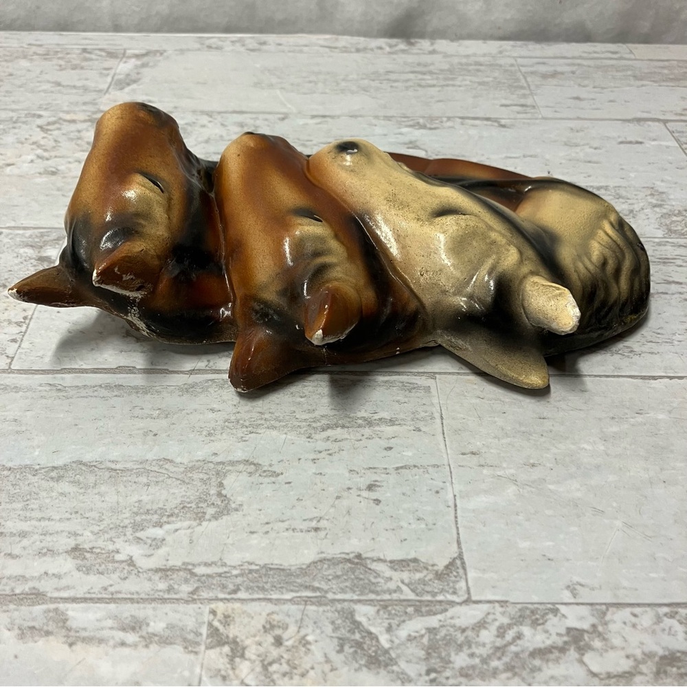 Chalkware Wall Hanging Three Horse Heads 3-Dimensional 3D Clydesdales Racing - Picture 5 of 9